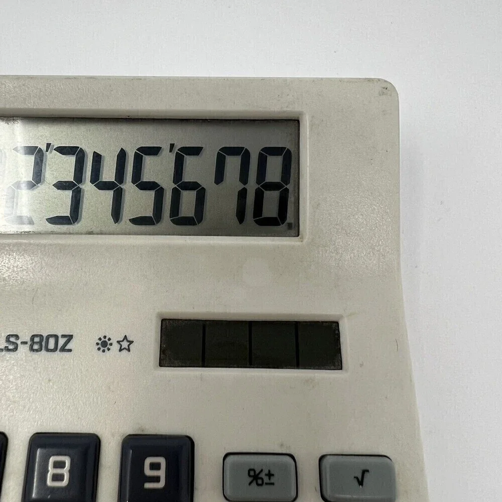 Canon Calculator Mini Solar Power Calculator Model LS-80Z Works